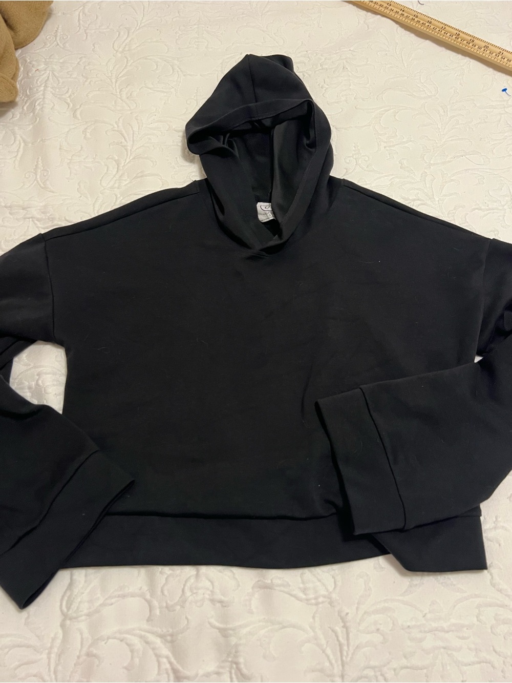 Sage Collective Cropped Black Women's Hoodie Sweatshirt size Small